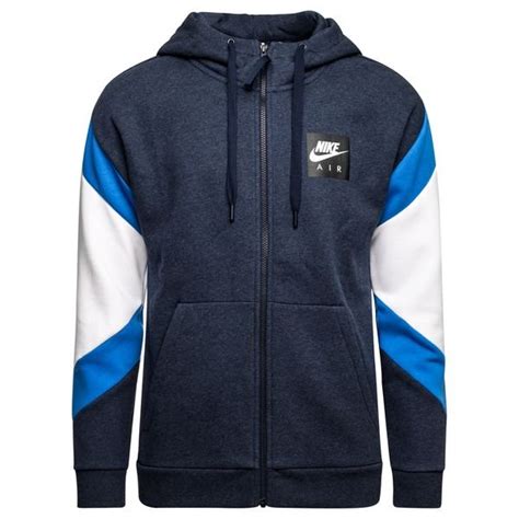 nike nsw kapuzenjacke fleece air navy blau weiß|Nike Sweatjacken .